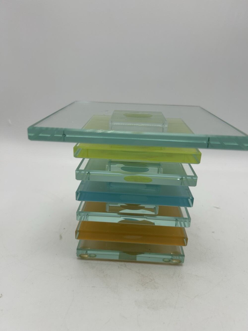 PartyLite Multicolor PRISM CANDLE HOLDER P 9271, 4" H